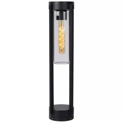 Straluma Buitenlamp zwart metaal met glazen kap IP44></noscript> Buitenlampen