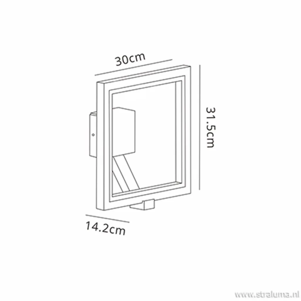 Straluma Buitenlamp-wandlamp antraciet frame IP65> Wandlampen|Buitenlampen