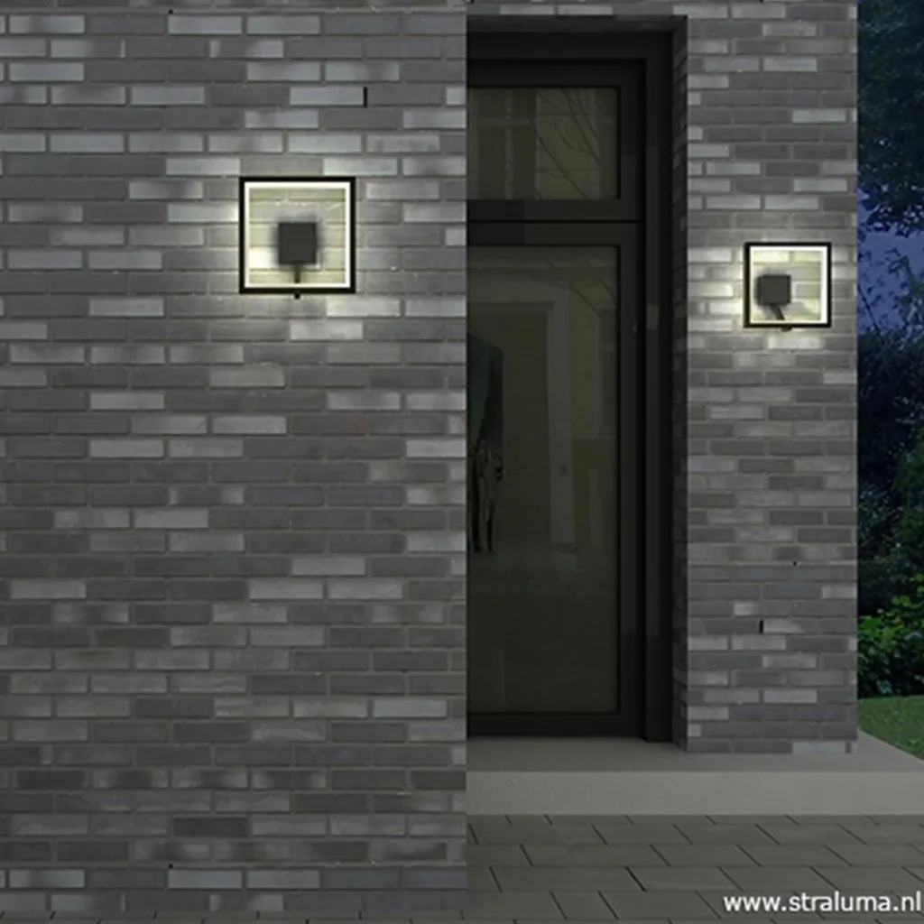 Straluma Buitenlamp-wandlamp antraciet frame IP65> Wandlampen|Buitenlampen