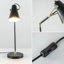 Straluma Bureaulamp Barre zwart/matgoud><noscript><img width=