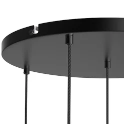 Straluma Calex 5-lichts retro pendels rond 50 cm zwart><noscript><img width=