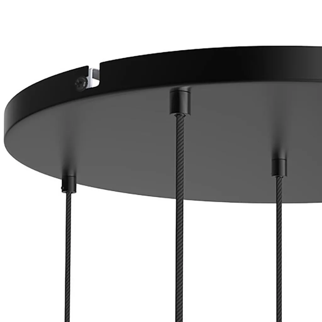 Straluma Calex 5-lichts retro pendels rond 50 cm zwart> Eettafellampen|Calex