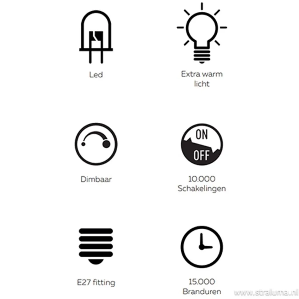 Straluma Calex Paris led gold 4w e27> Woonkamerlampen|Slaapkamerlampen