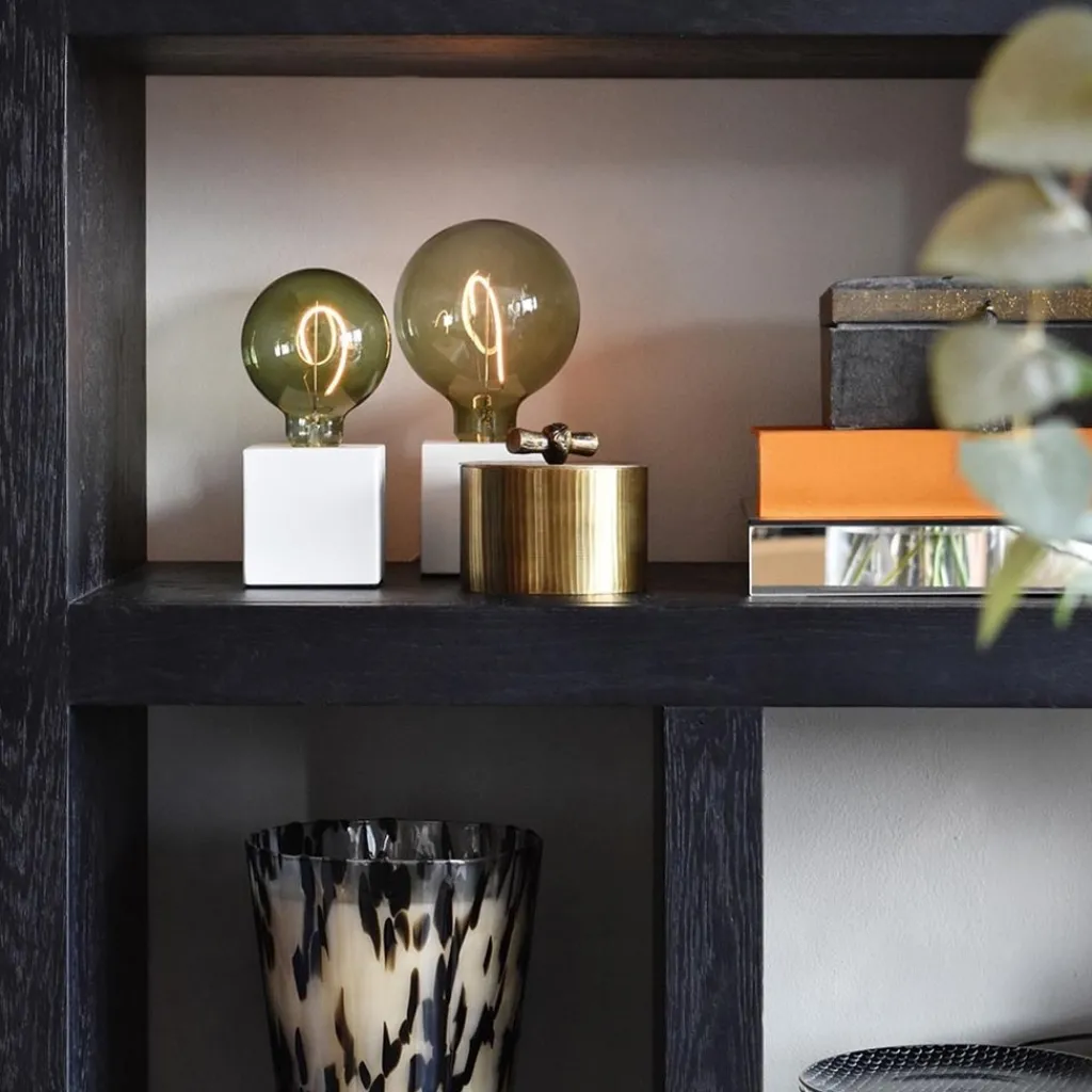 Straluma Calex tafelarmatuur kubus mat wit> Tafellampen|Calex