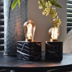 Straluma Calex tafelarmatuur rond marmer/goud></noscript> Tafellampen|Calex