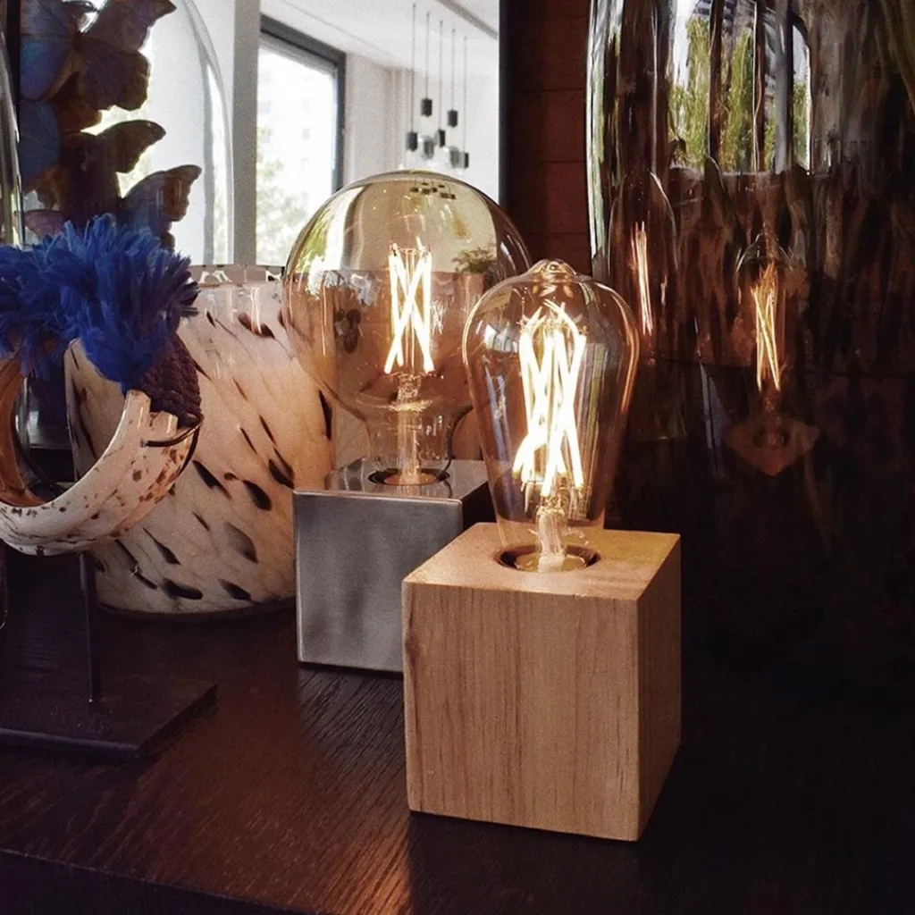 Straluma Calex tafelarmatuur satijn nikkel> Calex|Lampenvoeten