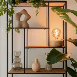 Straluma Calex tafellamp Wood FSC rond><noscript><img width=