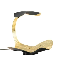 Straluma Chique design tafellamp LED zwart met goldleaf> Tafellampen|LED Tafellampen