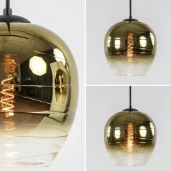 Straluma Chique hanglamp 3-lichts zwart met goud><noscript><img width=