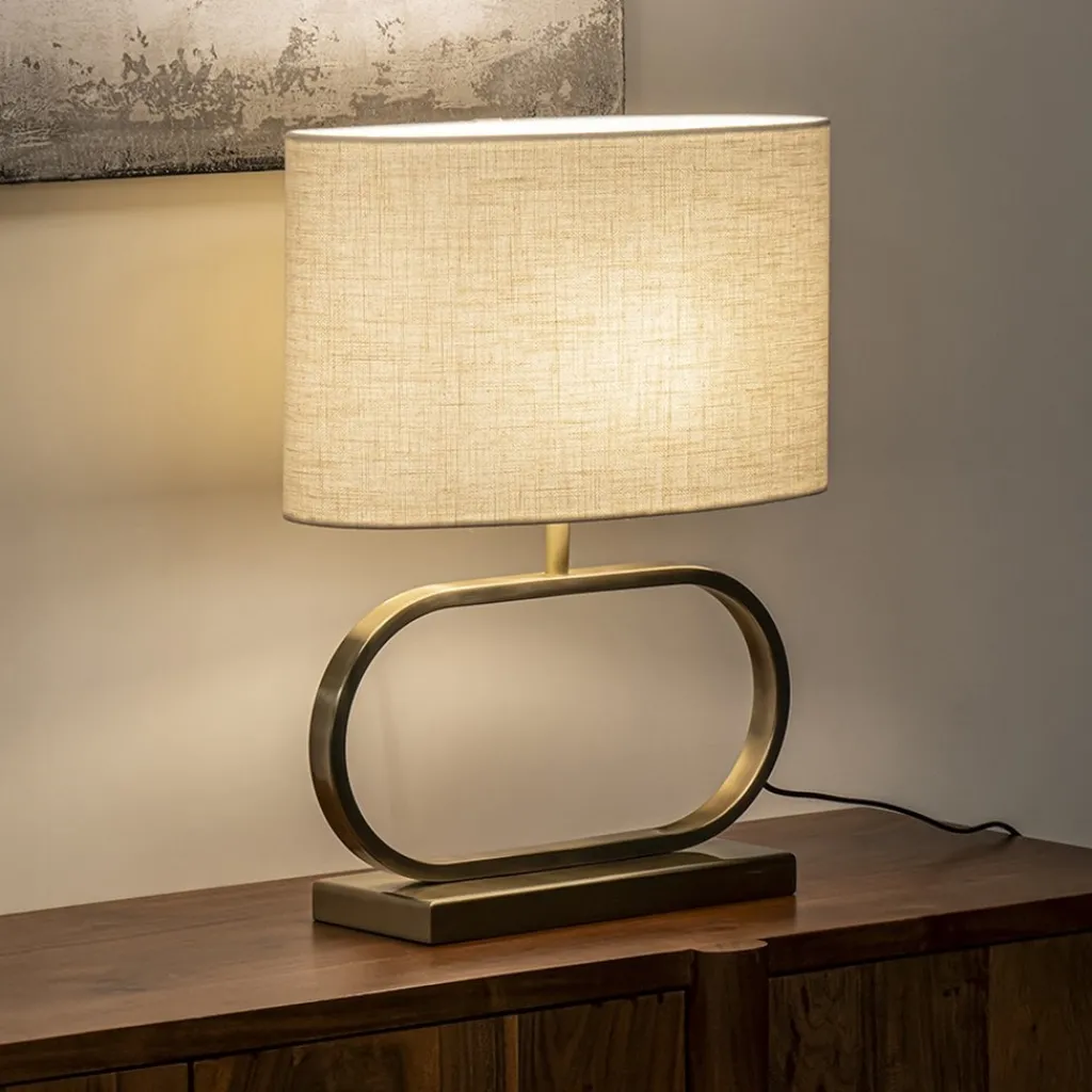 Straluma Chique lampvoet Jamiro licht goud> Tafellampen|Lampenvoeten