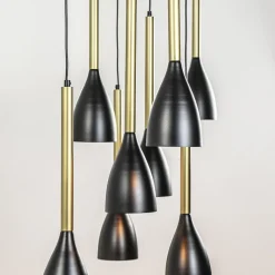 Straluma Chique 8-lichts hanglamp zwart met goud><noscript><img width=