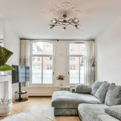 Straluma Chique 5-lichts plafondlamp zwart met smoke glazen bollen></noscript> Halverlichting|Plafondlampen