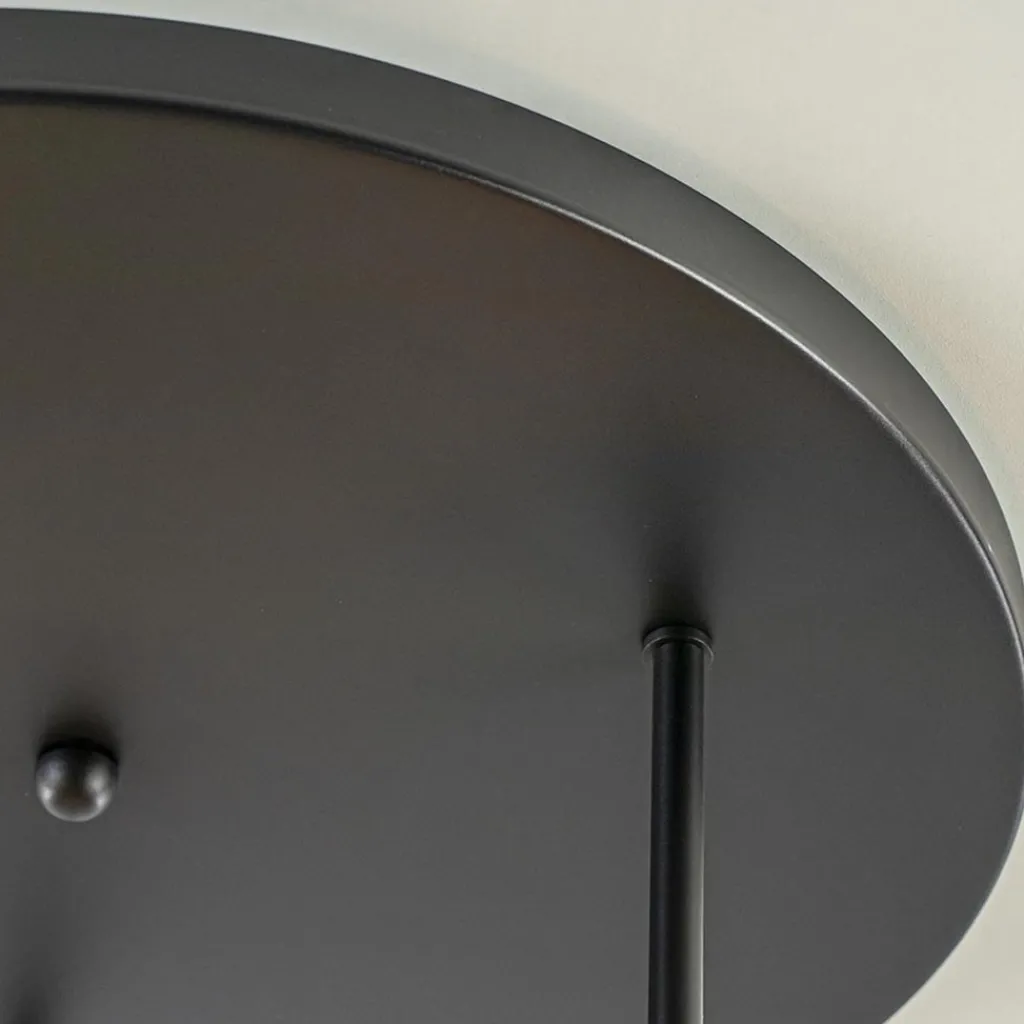 Straluma Chique 3-lichts plafondlamp zwart met goud glas> Klassieke Verlichting|Woonkamerlampen