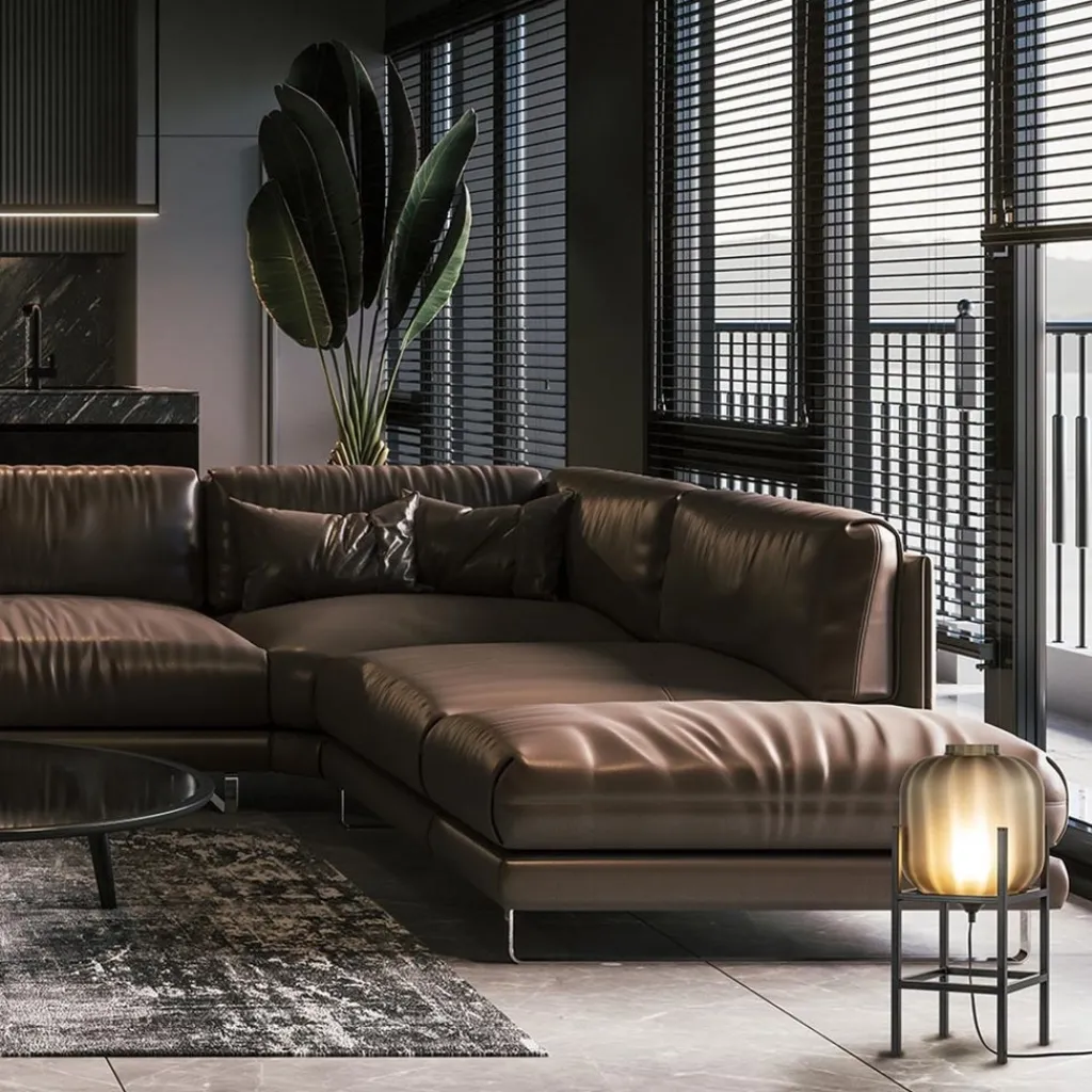 Straluma Chique tafellamp frame met mat zwart glas> Tafellampen|Luxe Verlichting