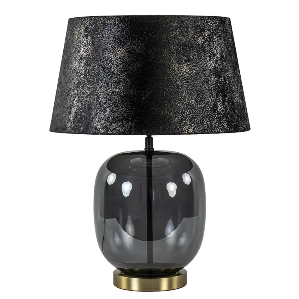 Straluma Chique tafellamp zwart/goud met kap> Tafellampen|Schemerlampen