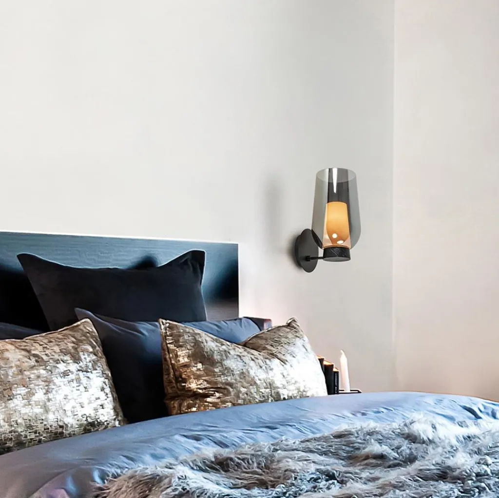 Straluma Chique wandlamp zwart marmer met smoke glas> Wandlampen|Luxe Verlichting
