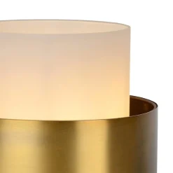 Straluma Cilinder tafellamp mat goud mat opaal glas><noscript><img width=