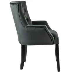 Straluma Comfortabele armstoel donker grijs met zwarte poot><noscript><img width=