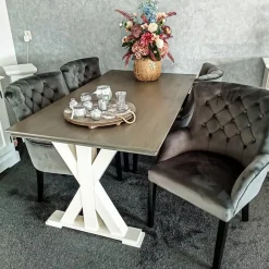 Straluma Comfortabele armstoel donker grijs met zwarte poot><noscript><img width=