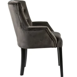 Straluma Comfortabele armstoel donker taupe met zwarte poot><noscript><img width=