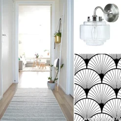 Straluma Deco wandlamp staal met helder glas></noscript> Woonkamerlampen|Slaapkamerlampen