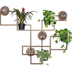 Straluma Decoratief metalen wandrek inclusief potten> Wandlampen|Botanische Verlichting