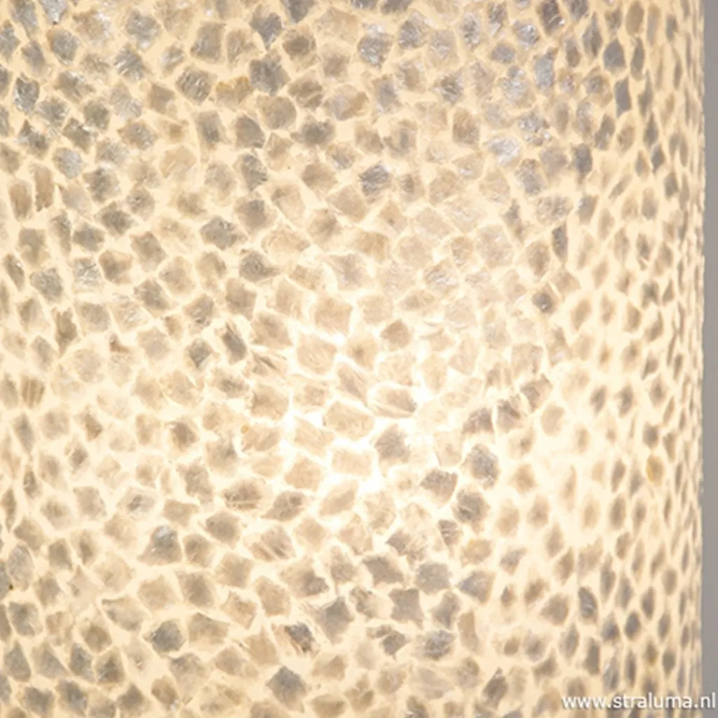 Straluma Decoratieve schelpen vloerlamp zuil> Schelpenlampen|Decoratieve Verlichting
