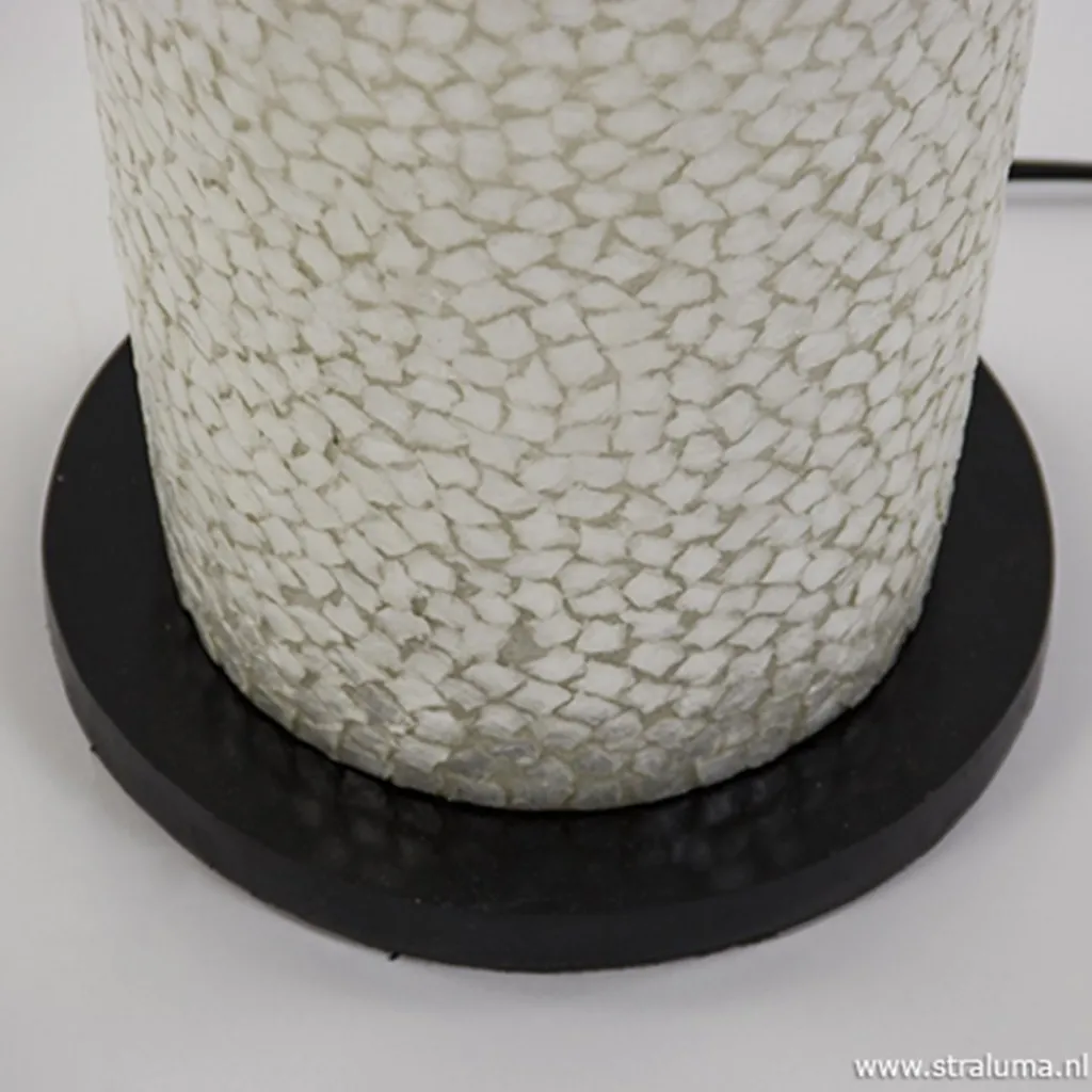 Straluma Decoratieve schelpen vloerlamp zuil> Schelpenlampen|Decoratieve Verlichting