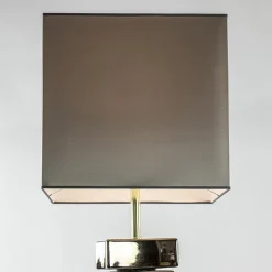 Straluma Decoratieve vloerlamp grijs/goud met vierkante kap></noscript> Vloerlampen|Schemerlampen