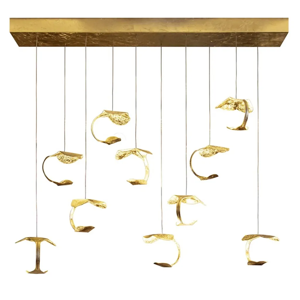 Straluma Design eettafelhanglamp 10-lichts goldleaf> Hanglampen|Eettafellampen