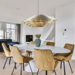 Straluma Design hanglamp ovaal oud zilver></noscript> Eettafellampen|Kantoorverlichting