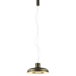 Straluma Design LED hanglamp koepel brushed brons met goldleaf> Hanglampen|Eettafellampen