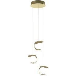 Straluma Design LED hanglamp 3-lichts rond goldleaf> Hanglampen|LED Hanglampen