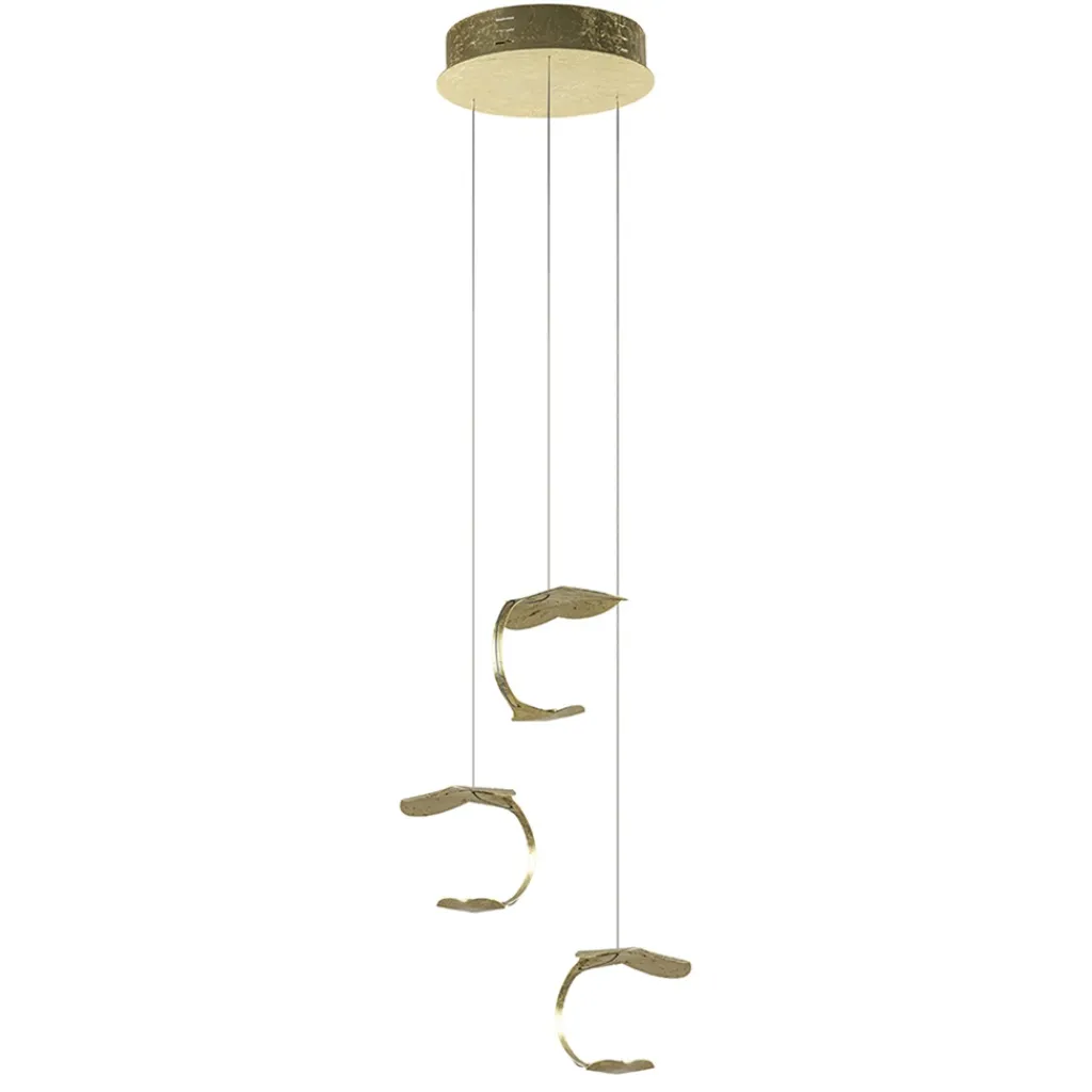Straluma Design LED hanglamp 3-lichts rond goldleaf> Hanglampen|LED Hanglampen