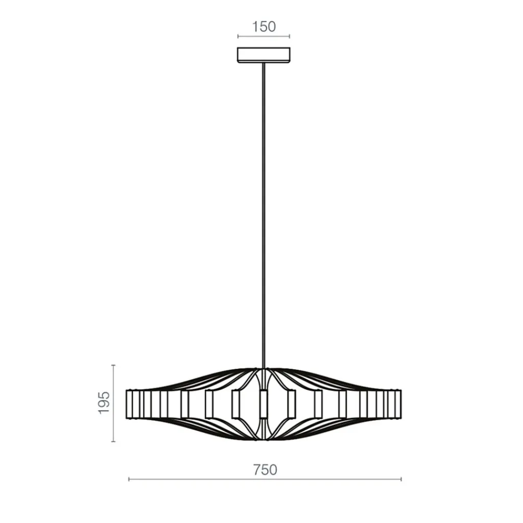 Straluma Design LED hanglamp Wheel zwart 75 cm> Hanglampen|Eettafellampen