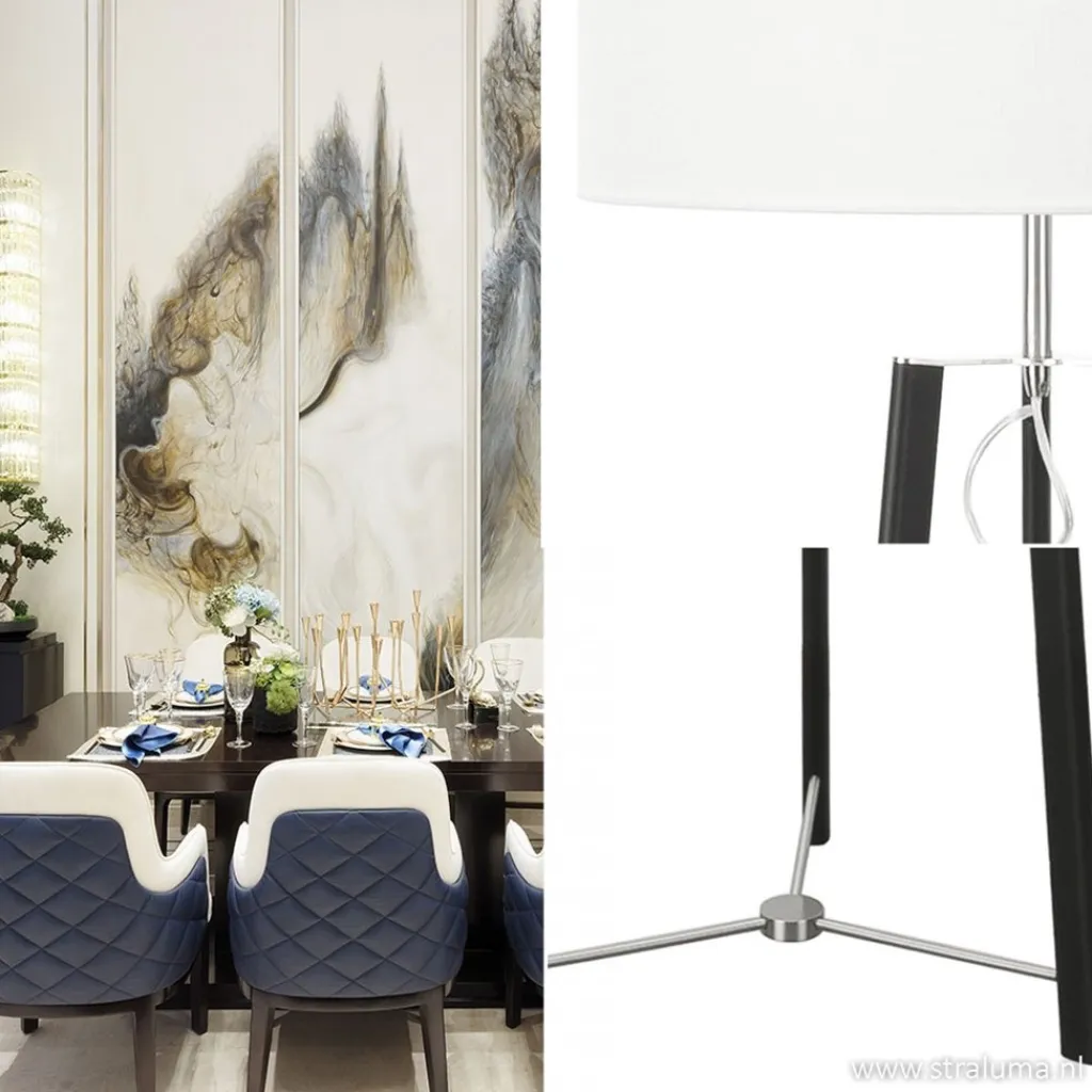 Straluma Design staande lamp zwart staal dimbaar> Woonkamerlampen|Slaapkamerlampen