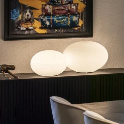 Straluma Design tafellamp rond opaal glas Ø45 cm></noscript> Tafellampen|Design Verlichting