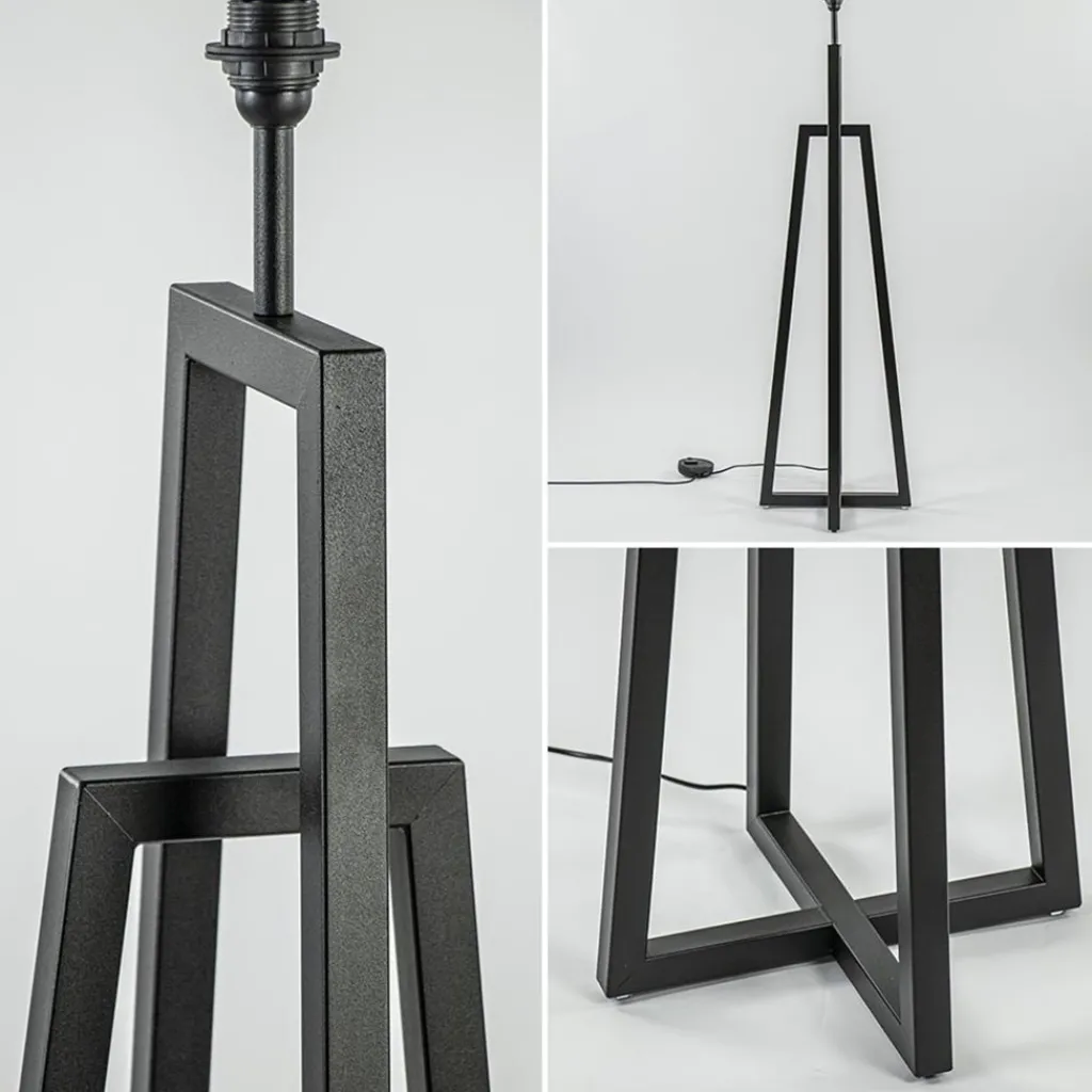 Straluma Design vloerlamp mat zwart frame exclusief kap> Vloerlampen|Lampenvoeten