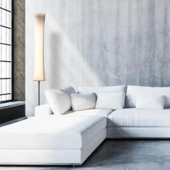 Straluma Design vloerlamp nikkel met opaal glas en uplighter></noscript> Vloerlampen|Halverlichting