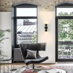 Straluma Design wandlamp textured black inclusief LED><noscript><img width=