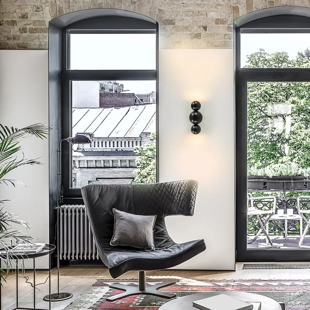 Straluma Design wandlamp textured black inclusief LED> Wandlampen|LED Wandlampen