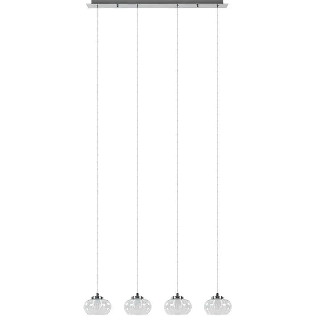 Straluma Dimbare LED hanglamp chroom met helder glas> Eettafellampen|Hanglampen
