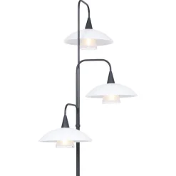 Straluma Dimbare LED vloerlamp zwart met witte schotels><noscript><img width=