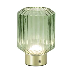 Straluma Dimbare tafellamp op batterij groen/goud> Tafellampen|Tienerkamerlampen