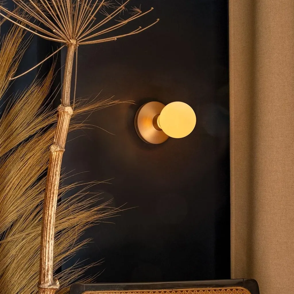 Straluma Dimbare wandlamp op batterij goud met frosted> Wandlampen|Keukenverlichting