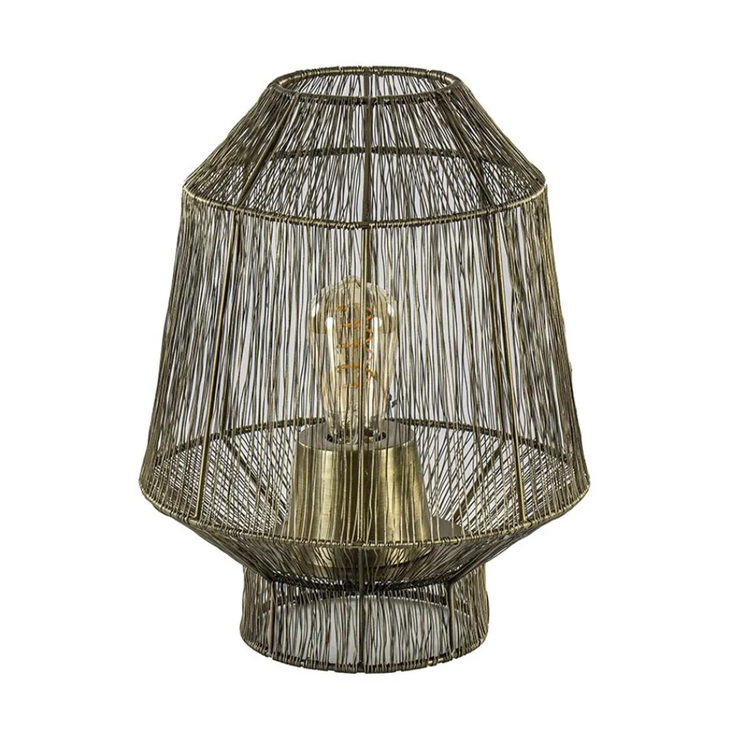 Straluma Draad tafellamp Vitora antiek brons> Draadlampen|Light and Living