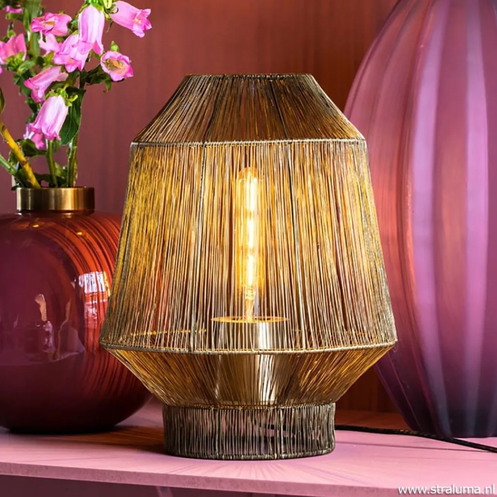 Straluma Draad tafellamp Vitora antiek brons> Draadlampen|Light and Living