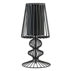 Straluma Draad tafellamp zwart met cilinder kap> Tafellampen|Draadlampen