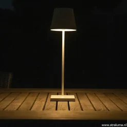 Straluma Draadloze tafellamp wit met dimbaar LED></noscript> Buitenlampen|Woonkamerlampen