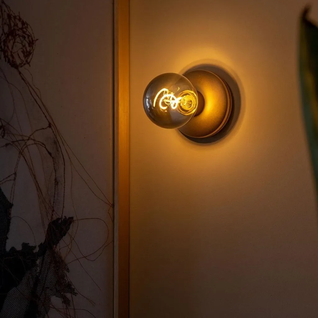 Straluma Draadloze wandlamp oplaadbaar goud met smoke> Wandlampen|Keukenverlichting